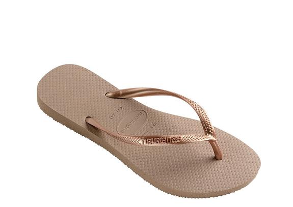 Chanclas SLIM rosa / oro - Zapatos Mujer