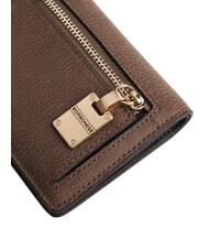 BORBONESE VITE SOFT Cartera de cuero lodo - Carteras Mujer - 4