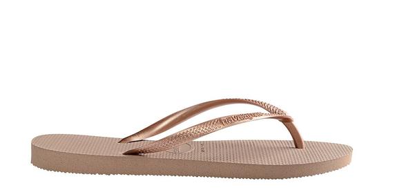 Chanclas SLIM rosa / oro - Zapatos Mujer