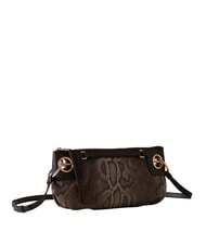 BORBONESE LONDON Bolso de piel con estampado de pit&oacute;n marr&oacute;n/&eacute;bano - Bolsos Mujer - 2