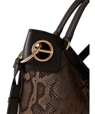 BORBONESE LONDON Python Bolso de mano, con bandolera marr&oacute;n/&eacute;bano - Bolsos Mujer - 4