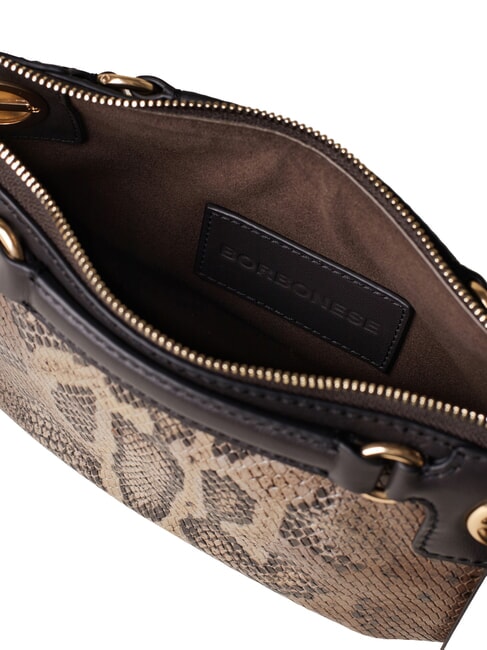 LONDON Bolso de hombro, piel marr&oacute;n/&eacute;bano - Bolsos Mujer