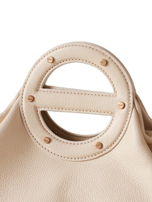 VIS-A-VIS Bolso de mano, con bandolera, en piel. algod&oacute;n blanco - Bolsos Mujer