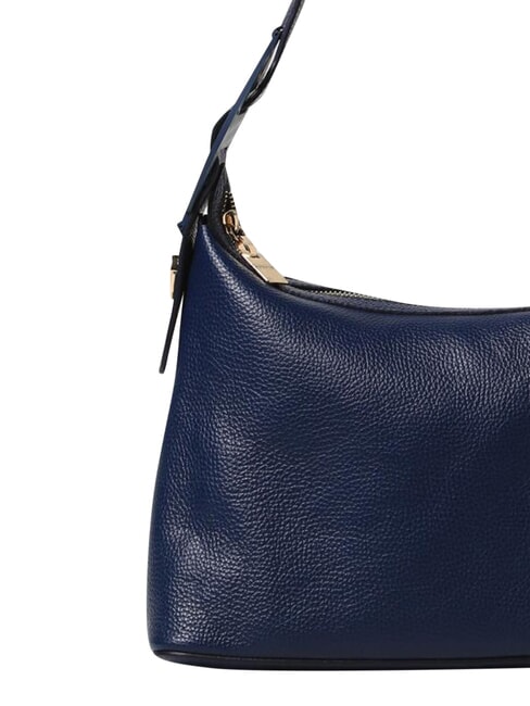 011 Bolso de hombro, piel azul de Prusia - Bolsos Mujer