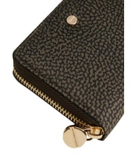 BORBONESE CLASSICA  Cartera mediana con cremallera aceituna - Carteras Mujer - 4