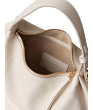 BORBONESE PRIVE Bolso de hombro, piel algod&oacute;n blanco - Bolsos Mujer - 5