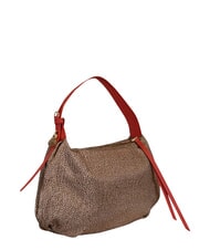 BORBONESE PRIVE Bolso de hombro tipo hobo papaya beige/roja - Bolsos Mujer - 3
