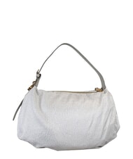 BORBONESE PRIVE Bolso de hombro tipo hobo algod&oacute;n blanco - Bolsos Mujer - 2