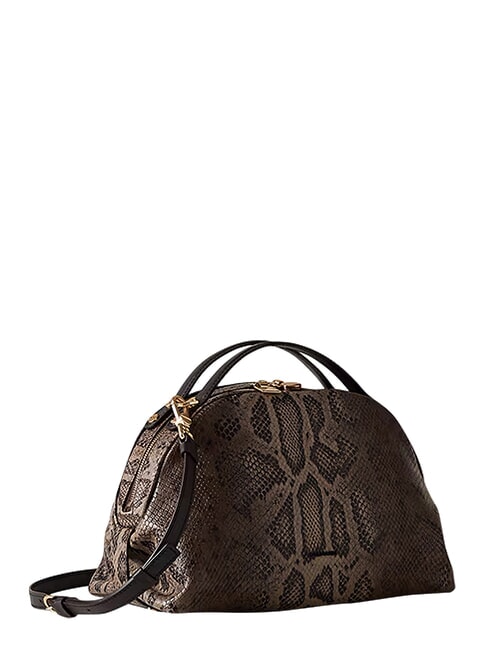 SEXY Bolso de mano, con bandolera, en piel. marr&oacute;n/&eacute;bano - Bolsos Mujer