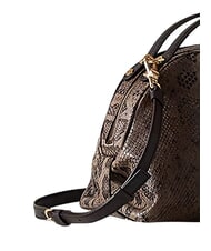 BORBONESE SEXY Bolso de mano, con bandolera, en piel. marr&oacute;n/&eacute;bano - Bolsos Mujer - 4