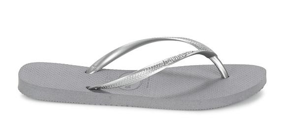 Chanclas SLIM acero / gris - Zapatos Mujer