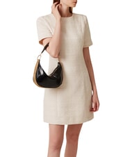 BORBONESE OYSTER Bolso de hombro, piel OP NEGRO / NATURAL - Bolsos Mujer - 2