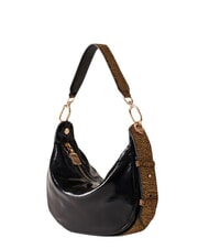 BORBONESE OYSTER Bolso de hombro, piel OP NEGRO / NATURAL - Bolsos Mujer - 3