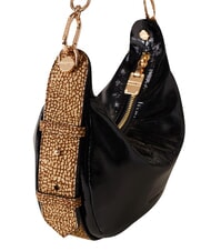 BORBONESE OYSTER Bolso de hombro, piel OP NEGRO / NATURAL - Bolsos Mujer - 4