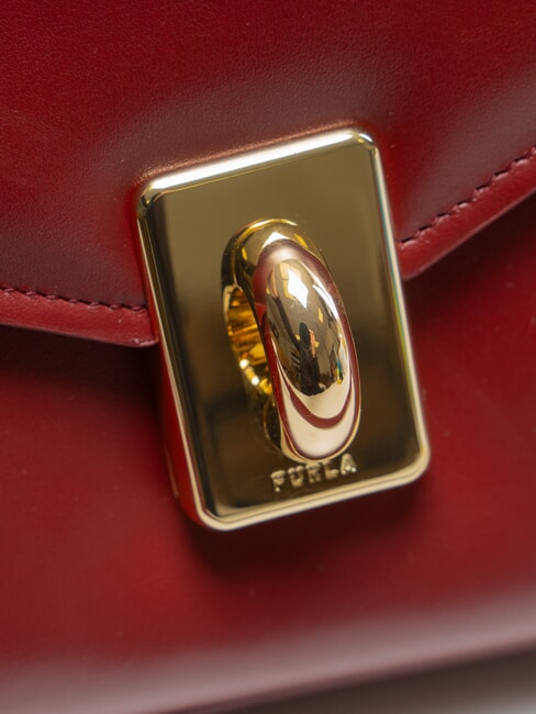 CAMPIONARIO - MERIDIANA  Bolso de cuero rub&iacute; - Bolsos Mujer