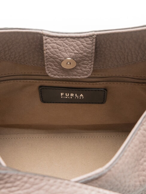 CAMPIONARIO - ONDA Bolso de hombro, piel estuco gris - Bolsos Mujer