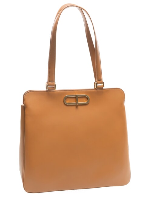 TEIA Bolso de cuero brandy - Bolsos Mujer