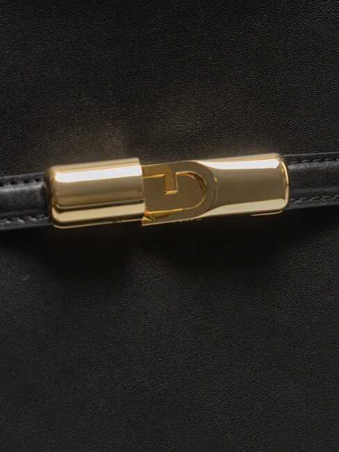 GOCCIA  Bolso de compras de cuero negro - Bolsos Mujer