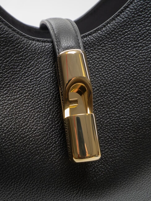 CAMPIONARIO - GOCCIA  Bolso de compras de cuero negro - Bolsos Mujer