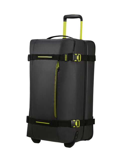 URBAN TRACK Bolsa de lona mediana con ruedas negro/lima - Bolsas de viaje