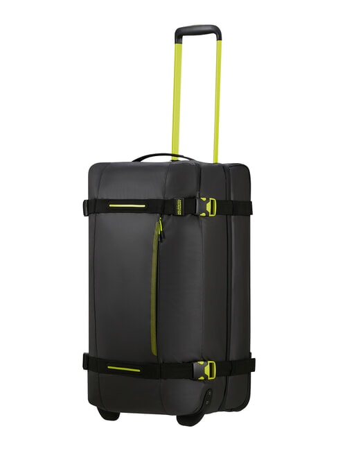 URBAN TRACK Bolsa de lona mediana con ruedas negro/lima - Bolsas de viaje