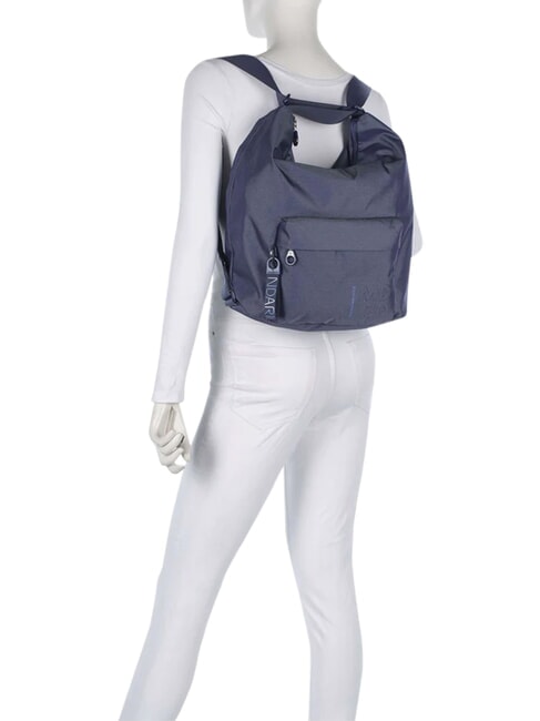 MD20 Bolso saco transformable en mochila azul profundo - Bolsos Mujer