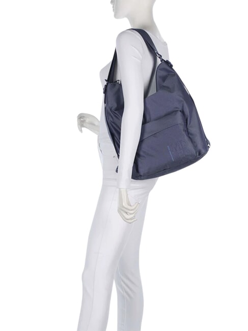 MD20 Bolso saco transformable en mochila azul profundo - Bolsos Mujer