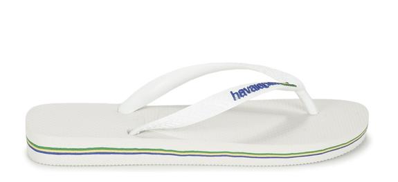 BRASIL LOGO Chanclas para hombre blanco - Zapatos unisex