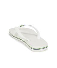 HAVAIANAS BRASIL LOGO Chanclas para hombre blanco - Zapatos unisex - 5