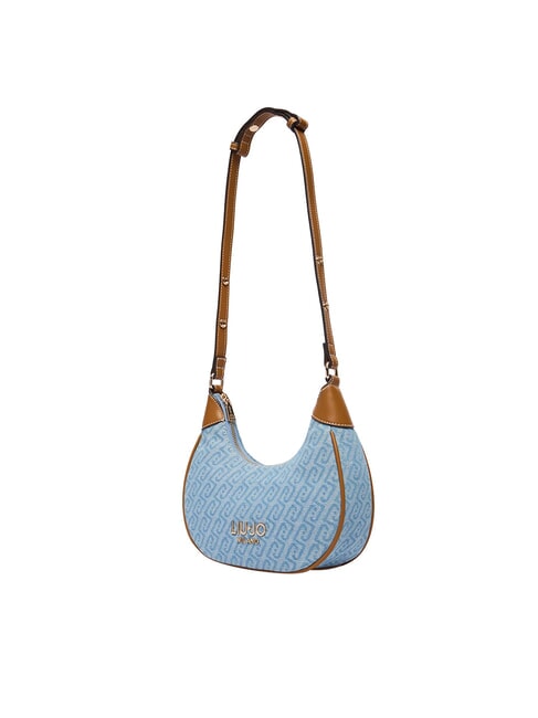 EVRIM Bolso de hombro tipo hobo azul polvoriento - Bolsos Mujer