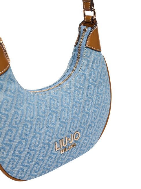 EVRIM Bolso de hombro tipo hobo azul polvoriento - Bolsos Mujer