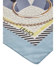 LIUJO LOGO Bufanda azul polvoriento - Bufandas - 3