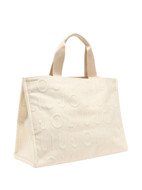 LOGO Bolso de mano con correa para el hombro. crema blanca - Bolsos Mujer