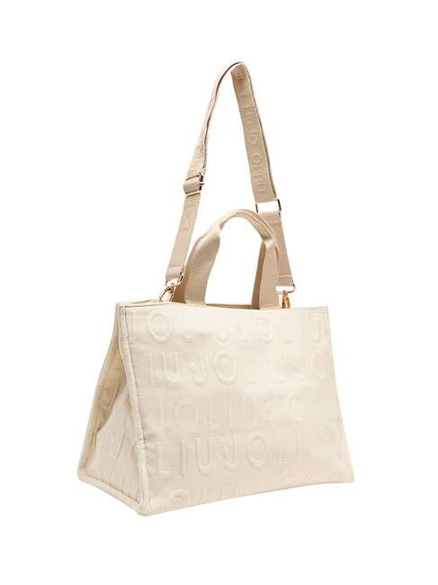 LOGO Bolso de mano con correa para el hombro. crema blanca - Bolsos Mujer