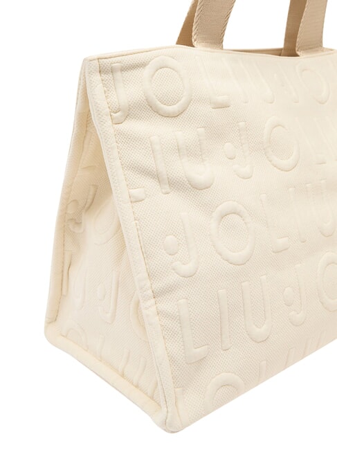 LOGO Bolso de mano con correa para el hombro. crema blanca - Bolsos Mujer