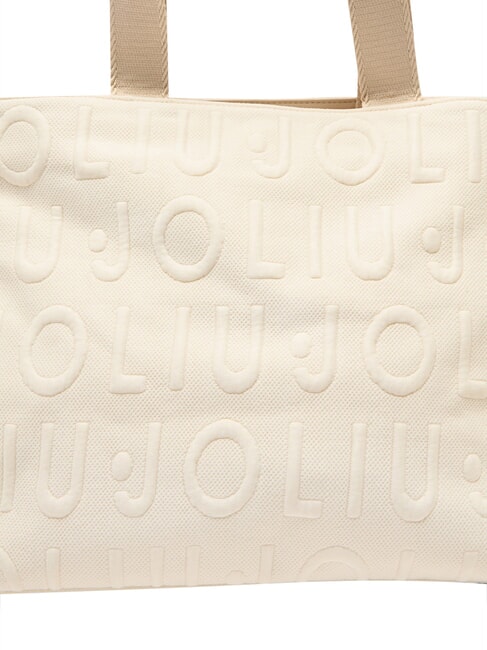 LOGO Bolso de mano con correa para el hombro. crema blanca - Bolsos Mujer