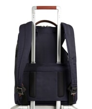 PIQUADRO BRIEF 2 mochila para port&aacute;til y soporte para ipad en tejido reciclado azul/cuero - Mochilas para port&aacute;til - 3