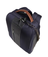 PIQUADRO BRIEF 2 mochila para port&aacute;til y soporte para ipad en tejido reciclado azul/cuero - Mochilas para port&aacute;til - 4