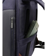 PIQUADRO BRIEF 2 mochila para port&aacute;til y soporte para ipad en tejido reciclado azul/cuero - Mochilas para port&aacute;til - 7