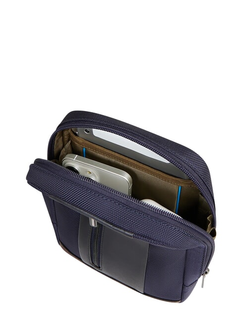 BRIEF 2 Bolsa de hombro azul/cuero - Bandoleras Hombre