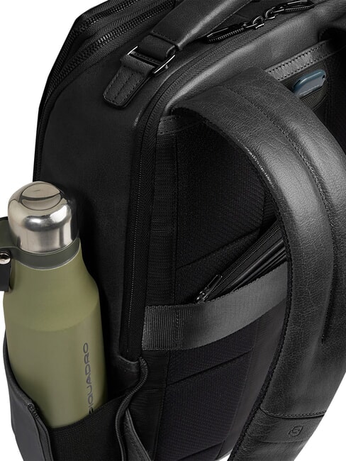 S141 Mochila de cuero con soporte para port&aacute;til de 14". negro - Mochilas para port&aacute;til