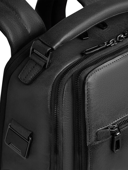 S141 Mochila de cuero con soporte para port&aacute;til de 14". negro - Mochilas para port&aacute;til