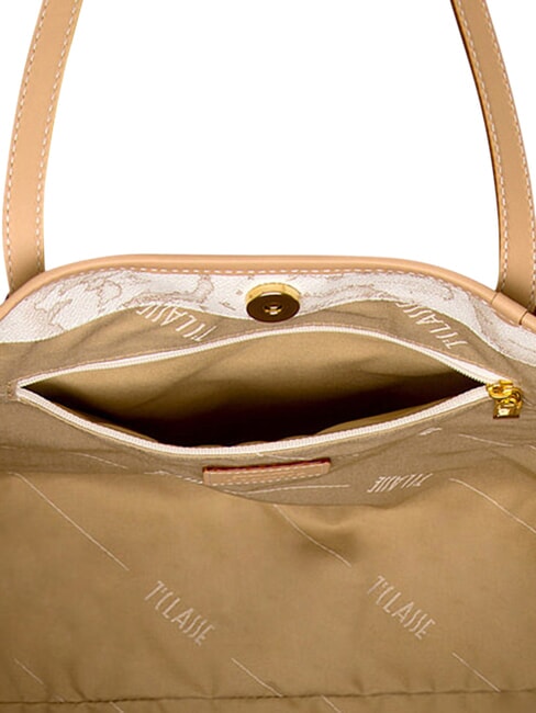 GEO CLASSIC Bolso de compras de piel mixta blanco - Bolsos Mujer