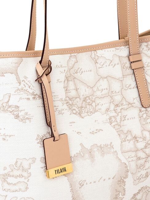 GEO CLASSIC Bolso de compras de piel mixta blanco - Bolsos Mujer