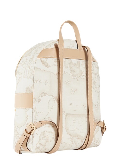 GEO CLASSIC Mochila con bolsillo delantero y trasero blanco - Bolsos Mujer