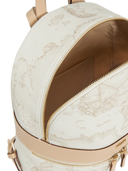 GEO CLASSIC Mochila con bolsillo delantero y trasero blanco - Bolsos Mujer