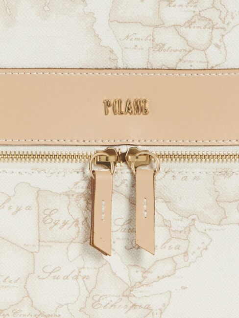 GEO CLASSIC Mochila con bolsillo delantero y trasero blanco - Bolsos Mujer