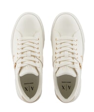 ARMANI EXCHANGE KURT Zapatillas blanco roto + oro p&aacute;lido - Zapatos unisex - 5