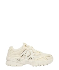 ARMANI EXCHANGE SPEED Zapatillas blanco roto + oro p&aacute;lido - Zapatos unisex - 5