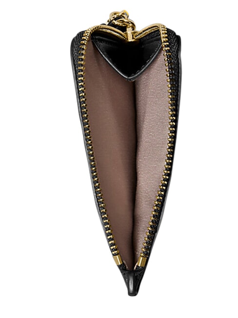 JET SET Tarjetero de cuero negro - Carteras Mujer